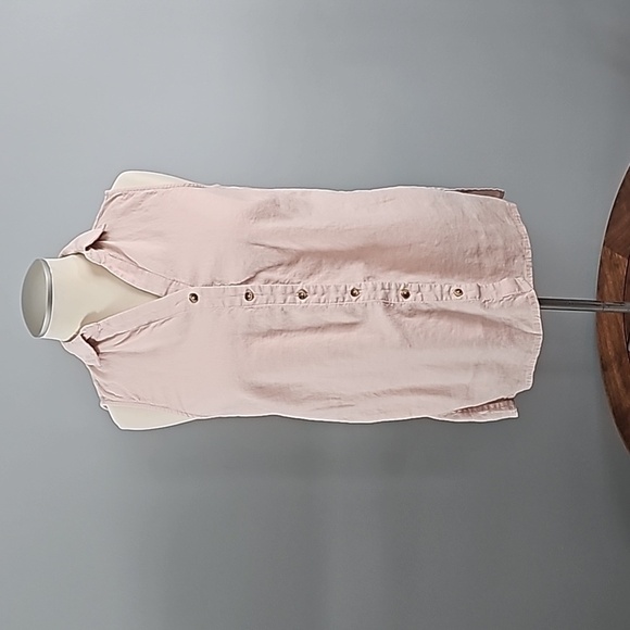 Soya Concept Linen Viscose Blend Pink Button down  shirt - Picture 1 of 8